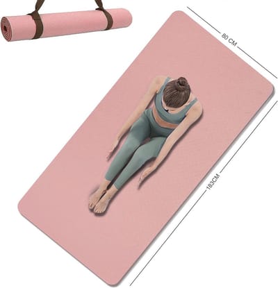 Dubbelzijdige Antislip Yogamat - Extra Brede en Dikke Trainingsmat voor Yoga en Pilates, 72" x 32" x 1/3"