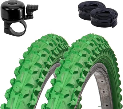 Fietsbanden Set - Banden en Slangen - Fiets Reparatie - Inclusief Bel - 24 Inch - Groen