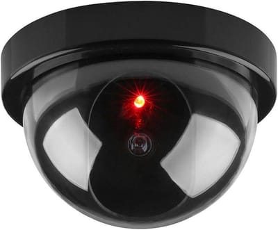 Dummy Camera - Beveiliging buiten en binnen - Beveiligingscamera - Met LED indicator - Nep camera - Dummy Bewakingscamera 35W - Rond - Zwart - Camera (1)
