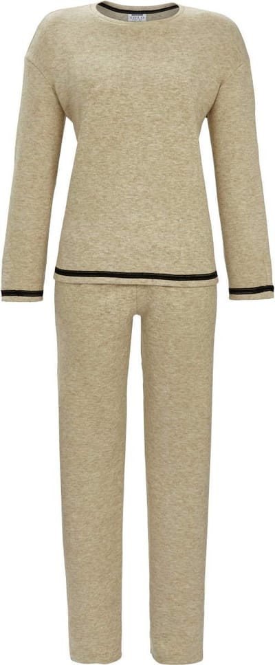 Gebreide beige pyjama Ringella - Beige - Maat - 40