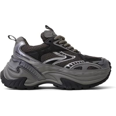 Daddy Schoenen Dames Vroege Lente Nieuwe Dikke Zool Verhogende Leren Sneakers Dames Casual Schoenen 40 gray