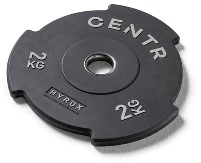 Hyrox - Top Plate 2kg - Gewicht Schijf - Sport Gewichten - Fitness - Zwart - Per Stuk