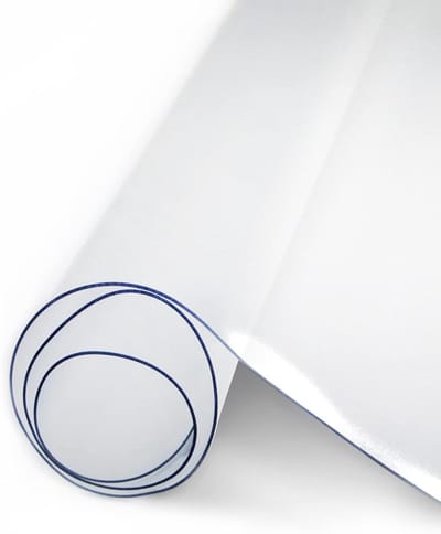 Vloerbeschermer PVC - Beschermmat Bureau - Vloeren Beschermen - Transparant Ontwerp - 90x120 cm - Wit