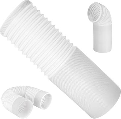 Afvoerslang Airco - Mobiele Airco Slang - Airco Ventilatie - Telescopisch Ontwerp - 150 mm x 200 cm - Wit