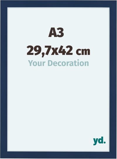 Your Decoration - Fotolijst A3 29,7x42 cm - MDF - Donkerblauw Geveegd - Como
