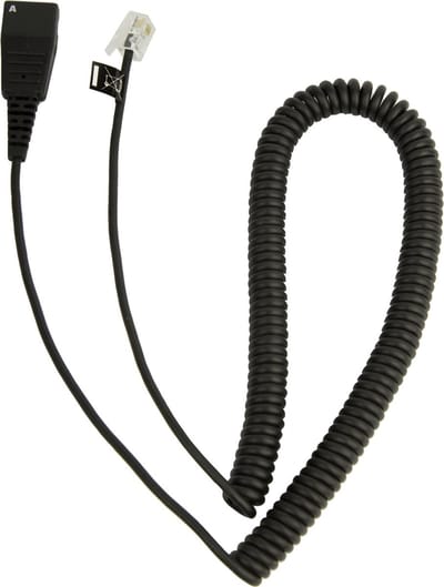 Jabra QD Cord, Coiled, Mod. Plug 2 m