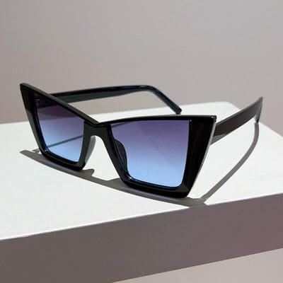 Lunettes de soleil œil de chat surdimensionnées de luxe pour femmes Mode designer Carrées Lunettes de soleil Femmes Grande monture Tendance