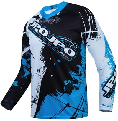 Dailygoods- Dirt Bike Jersey Ademend - Kids Mountainbike Shirt - Lange Mouw - Motocross Jersey - Offroad Racing - Sneldrogend en Elastisch - Fietsjersey