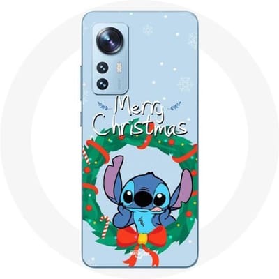 Coque pour Xiaomi Mi 12 / 12X Stitch neige joyeux Noël bleu