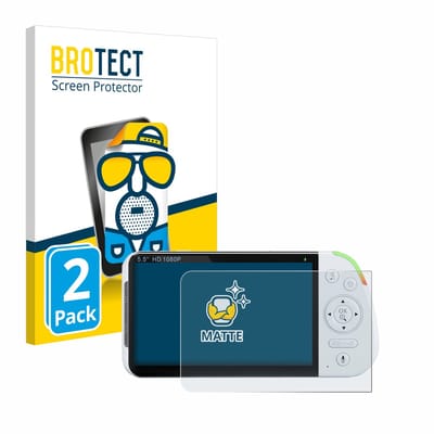 BROTECT - Screenprotector voor Babysense MaxView-2CAM 5,5" - Folie Beschermfolie matte 2 Stuks