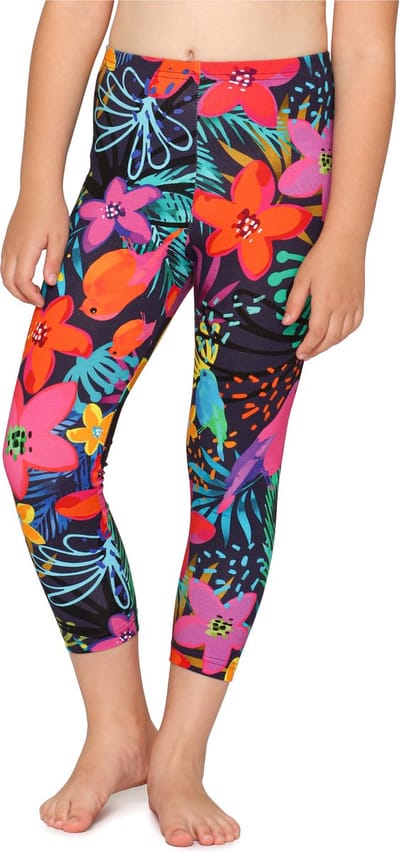 Merry Style Meisjes Leggings - Vrijetijdsbroek - Capri - Katoen - MS-MS10-405-LE - Vogels/Bloemen - 110