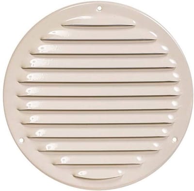 Metalen ventilatierooster rond Ø160 mm beige - MR160Y - RAL1015