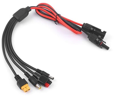 Dailygoody - XT60 Solar Panel Extension Cable 4-in-1 - 30A 36V Adapterkabel voor Zonne-energie