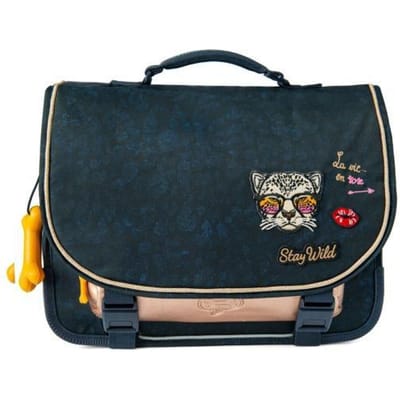 Stones and Bones La Vie en Rose Navy Lotus schooltas Boekentassen en rugzakken