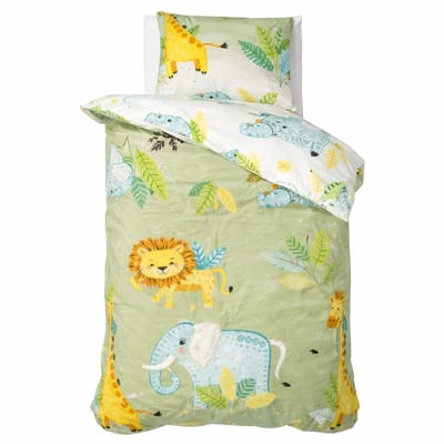 Decoware Kinderdekbedovertrek Rumble In The Jungle 140x220 cm - Katoen - Eenpersoons - Dieren Thema - Met Kussensloop