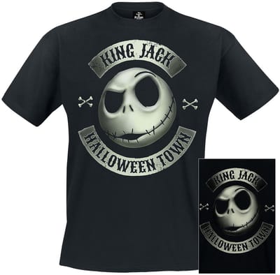 The Nightmare Before Christmas Jack - Glow Heren T-shirt - zwart - XL