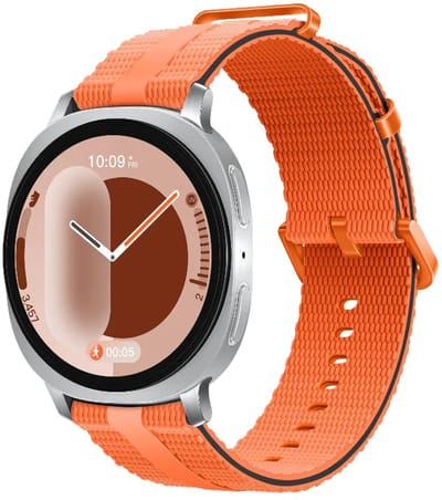 Strap-it siliconen sport bandje smartwatchband geschikt voor Samsung Galaxy Watch 9 (40/44mm) / Watch 8 (40/44mm) / 8 Classic (46mm) - oranje