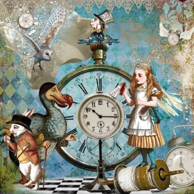 5D Diamond schilderij Cross Stitch patroon borduurwerk Alice In Wonderland mozaïek volledige boor Home Decor 30x30CM gray