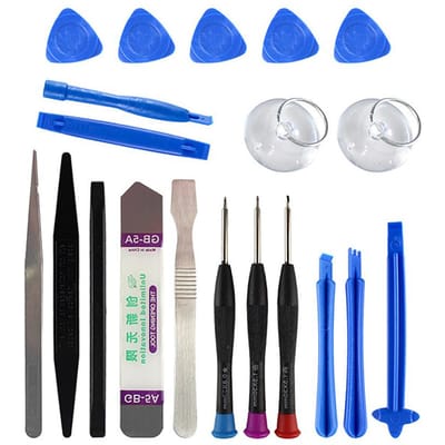 20-in-1 multifunctionele demontagegereedschappen voor machines, reparatiegereedschapset voor laptop, mobiele telefoon, ventilator, toetsenbord, gameconsole, bril veelkleurig