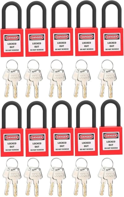 Golden crown - Veiligheidssloten - Lockout Tagout - Geïsoleerde sloten - Rood - Nylon sloten - Geschikt voor lockout tagout - Rood model