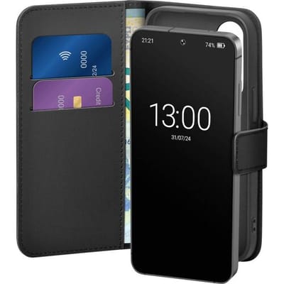 Puro Eco-Leather Case Protective Case for Samsung Galaxy S26 Plus with Wallet - Black