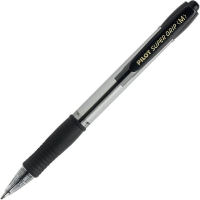 Pilot Balpen Super Grip M 0,3 Mm Navulbaar 14,5 Cm Zwart