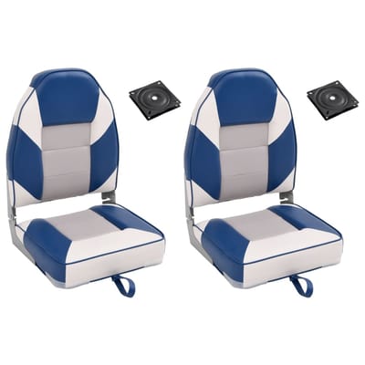 vidaXL - 4-delige - Bootstoelenset - met - hoge - rugleuning - inklapbaar