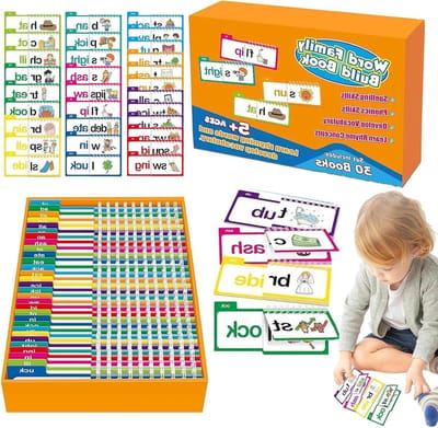 Phonics Flashkaarten - Leerkaarten Lezen - Kinderen Leren Lezen - Woordenschat Oefenen - 244 x 164 cm - Meerkleurig