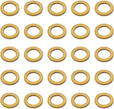 Dailygoods- Sluitringen 100 stuks - Messing - 5 x 3,2 x 0,5 mm - Modelbouw - Slijtvast - Drukbestendig - Vulringen