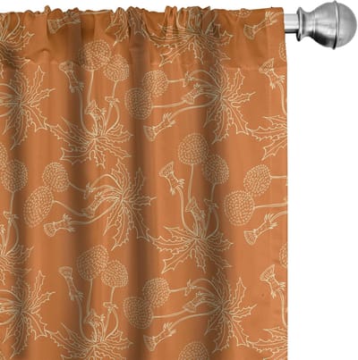 ABAKUHAUS Verbrand oranje gordijnen – 2-delige set 75x245 cm – microvezel, halfdonkerend