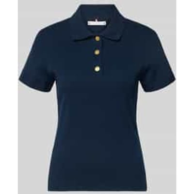 Tommy Hilfiger Gold Button Slim Ss Dark Night Navy Taglia: S | Polo Outlet | Donna | Nero