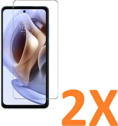 Screenprotector Glas - Tempered Glass Screen Protector Geschikt voor: Motorola Moto G31 / Motorola Moto G41  - 2x