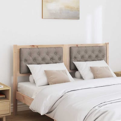 vidaXL - Hoofdbord - Anders - Bruin - en - taupe - 150 - cm - Massief - grenenhout