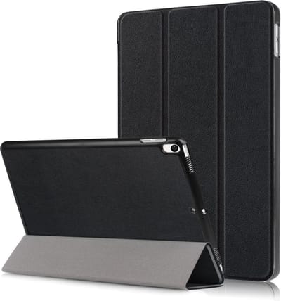 Hoesje - Geschikt voor Apple iPad Air 3 (2019) / Pro 10.5 (2017) - 10.5 inch - Dun & Stevig - Hardcover Book Case - Trifold Bookcase Hoes - Hard Cover - Tablethoes - Zwart