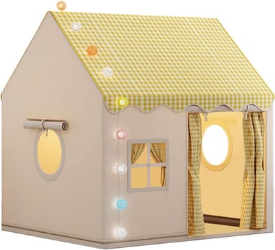 Speelhuis Kinderen - Binnenspeelhuis Peuter - Binnen Spelen - Eenvoudig Op te Zetten - 120x105x128cm