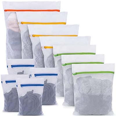 Waszak voor wasmachine 11 stuks – set met ritssluiting voor beha, reizen, schoenen, koffer, sokken – meerdere maten