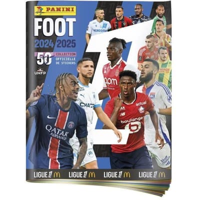 Starter Pack - PANINI - Foot Ligue 1 2024-2025 - McDonald's - Album - 2 pochettes - 1 offerte pur