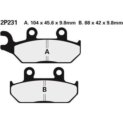 Semimetalen remblok Nissin 231NS Yamaha
