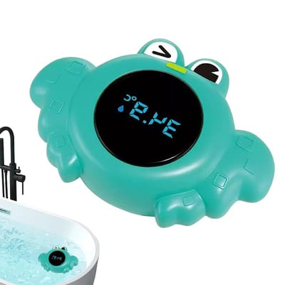 Badthermometer Kind - Watermeter Baby - Veilig Baden - Drijvend Dierenontwerp - 12 cm - Krabgroen