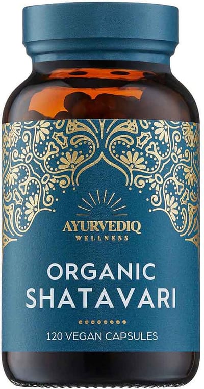 Shatavari Capsules - BIO Organic - Ayurvediq - 100% Biologisch supplement - 120 stuks