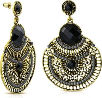 Montebello Oorbellen Vintage FEF357 - Bijoux - Boheems - 65x42mm