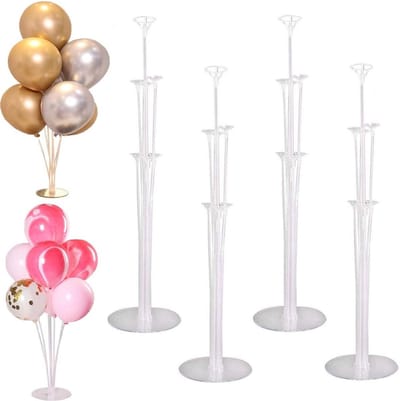 4-delige ballonhouder set voor verjaardagsfeest en bruiloftsdecoratie - Ballonstandaard, ballonaccessoires en ballonboom voor een feestelijke uitstraling