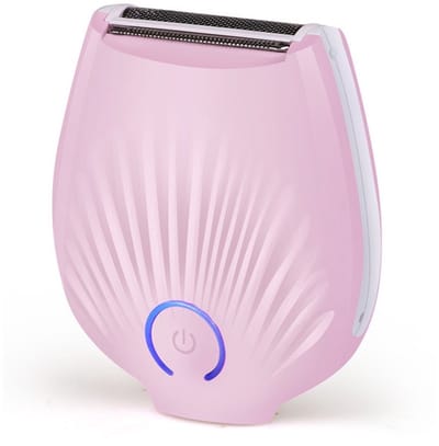 Oplaadbaar, waterdicht scheerapparaat voor dames, ontharingstrimmer, nat of droog gebruik (roze)