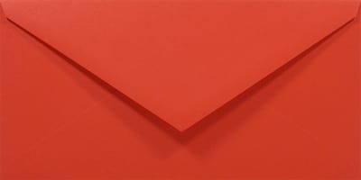 Gladde rode enveloppen DL - 110 x 220 mm - 50 stuks - NK natgelijmde - 80 gram - Rainbow - Netuno