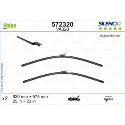 Wisserblad VALEO AquaBlade 572320, 630/575mm, Voor, 2 Stuk