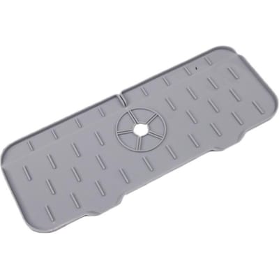 Siliconen Keukenkraan Mat Voor Gootsteen Spons Afvoerrek Opvouwbare Gootsteen Mat Kraan Splash Catcher Badkamer Aanrecht Beschermer Mat grijze kleur