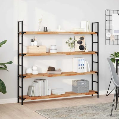 vidaXL - Wandschappen - 4 - st - zwevend - olieafwerking - 160x20x4 - cm - acaciahout