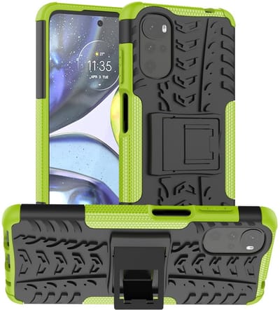 Coverup Hoesje - Geschikt voor Motorola Moto G22 Hoesje - Coverup Rugged Kickstand Back Cover - Groen
