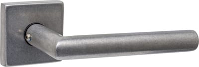 Intersteel Deurkruk Jura met rozet massief verdekt 53x53x10mm met nokken rvs getrommeld