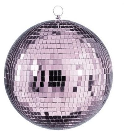 Mica Decorations Spiegel Discobal l.paars D50cm